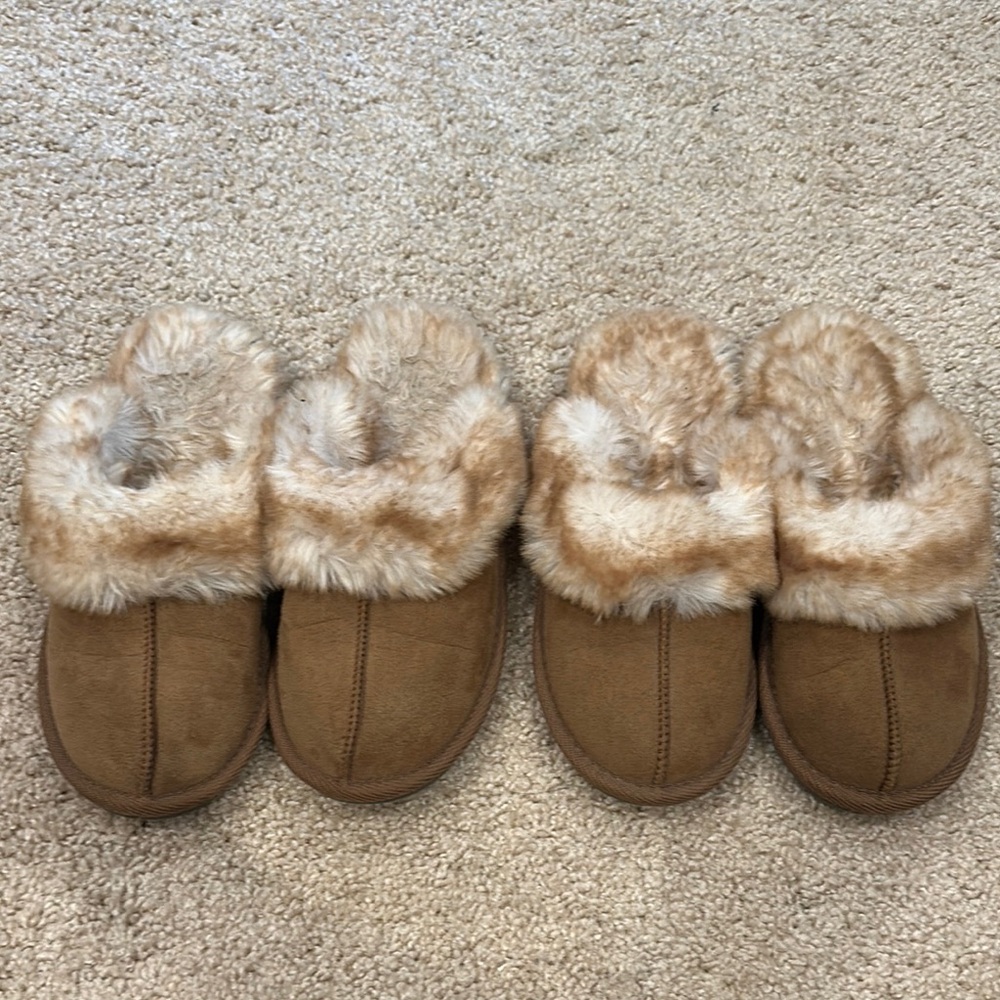 Target Kids Slippers with Faux Fur - Brown